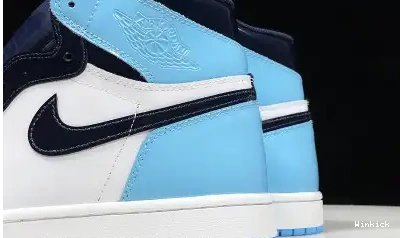 UNC AIR PATENT CHILL BLUE CD0461-401 JORDAN LEATHER 1 0628